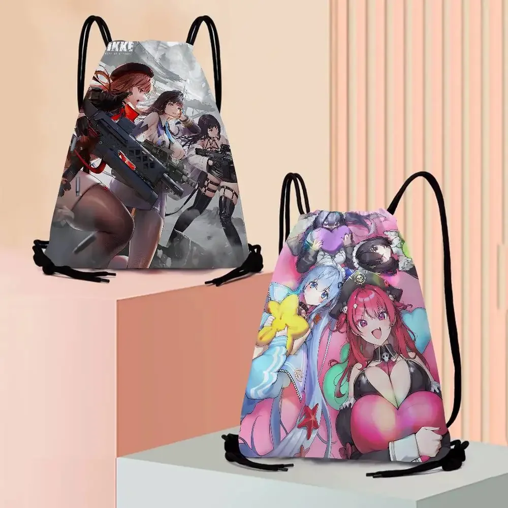 Popular Games NIKKE The Goddess Of Victory Drawstring Backpack Sports Gym Bag For Women Shopping Sackpack Drawstring Backpack - Image 2