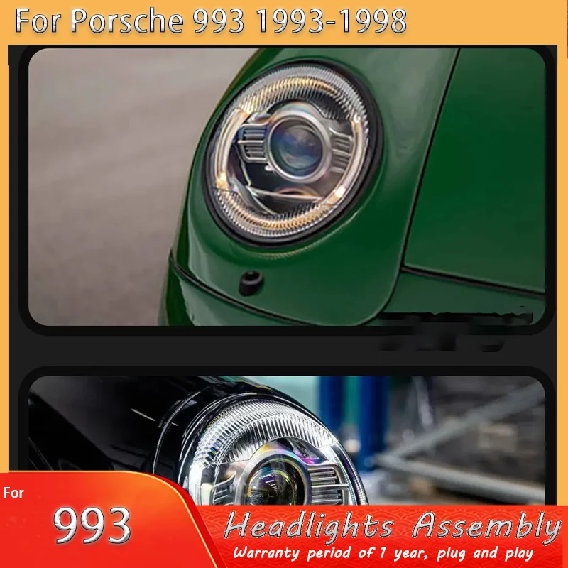 

Автомобиль подходит для Porsche 993 1993-1998 гг., модификация фары в сборе, светодиодные линзы, светодиодные дневные ходовые огни, автоаксессуары