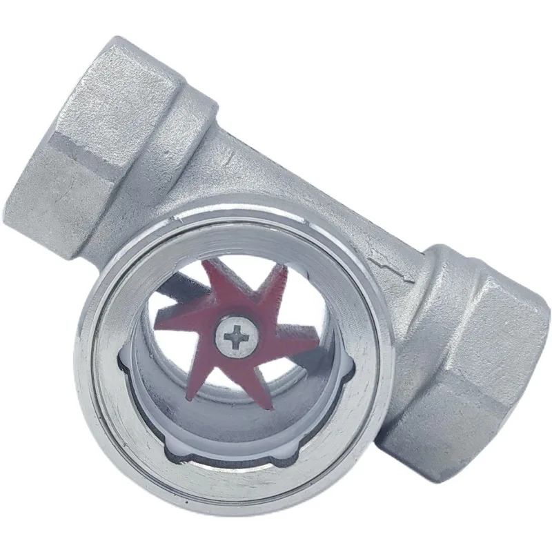 For Mini 304 Stainless Steel Impeller Eccentric, Oil Flow Glass Peep Mirror