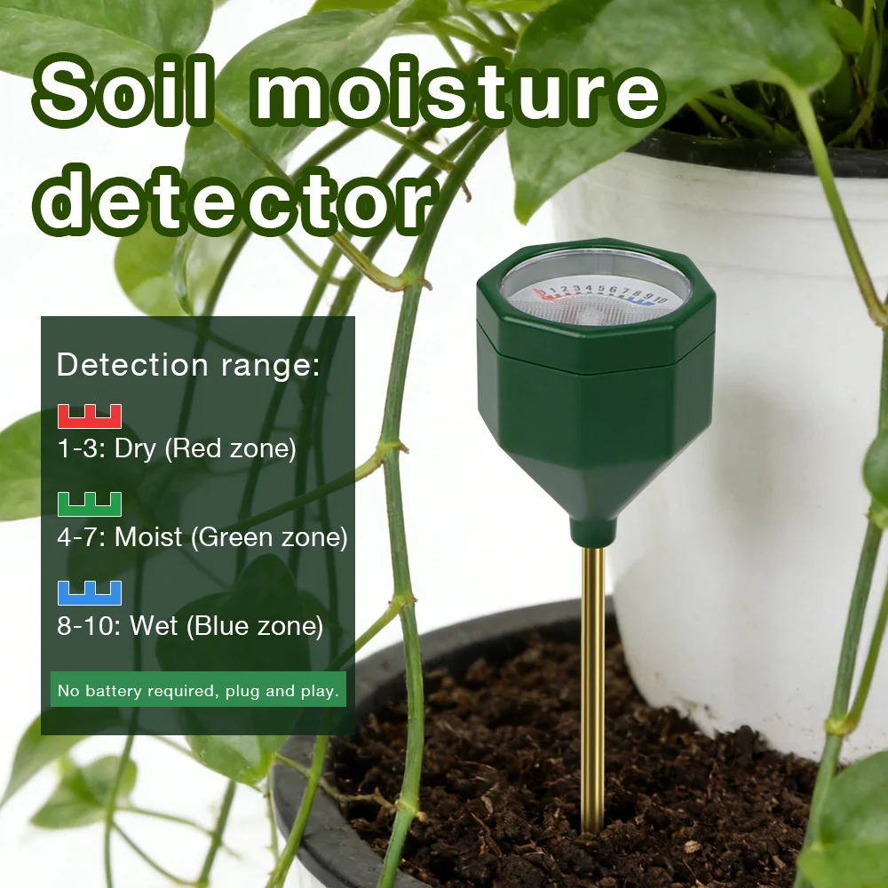 Handheld Soil Moisture Detector Mini Soil Tester Potted Flower Planting Soil Meter Hygrometer Gardening Tools Humidity Tester