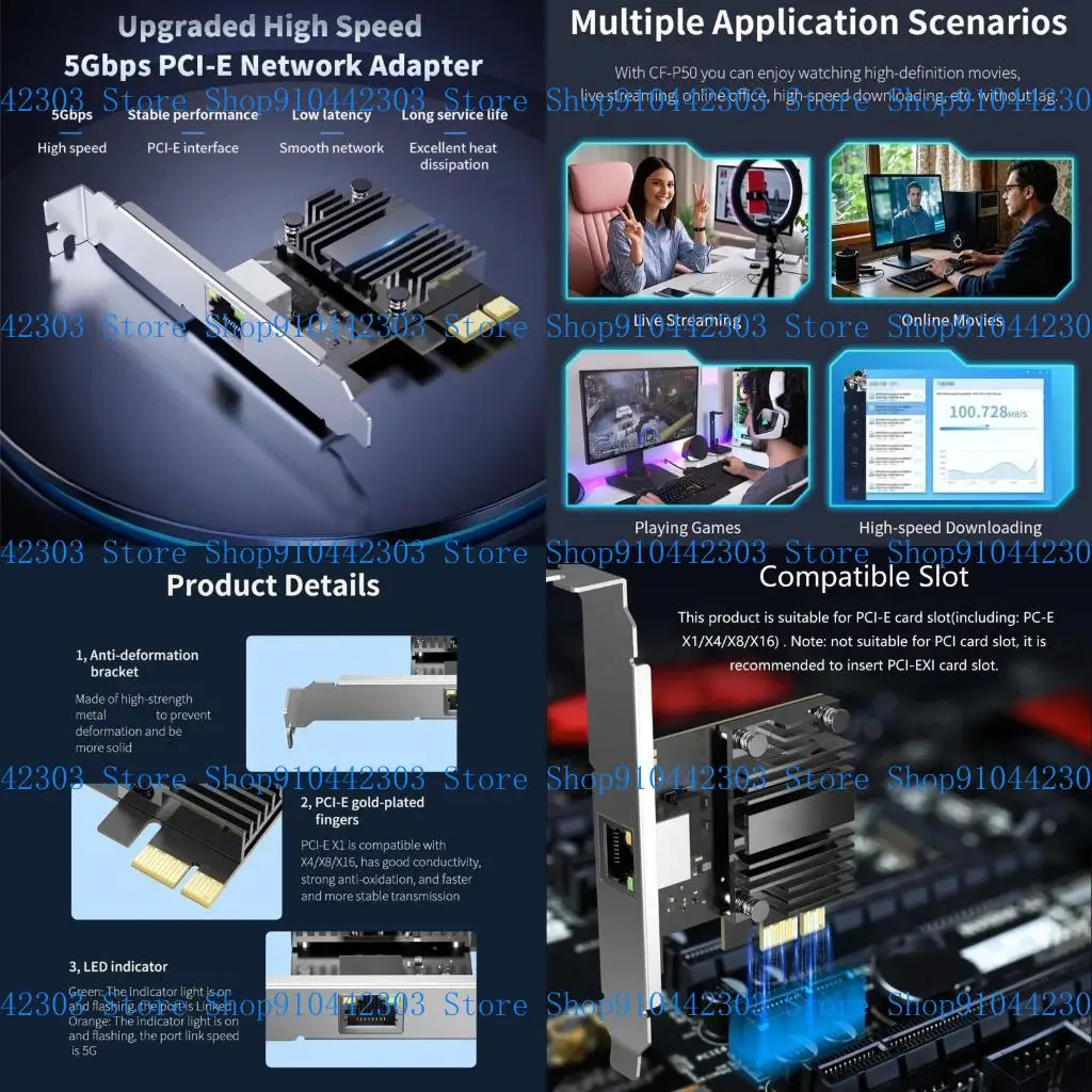 

L4MD P50 Ciexpress RJ45 сетевая карта Antifferences Enerseiffits для непрерывных онлайн -встреч