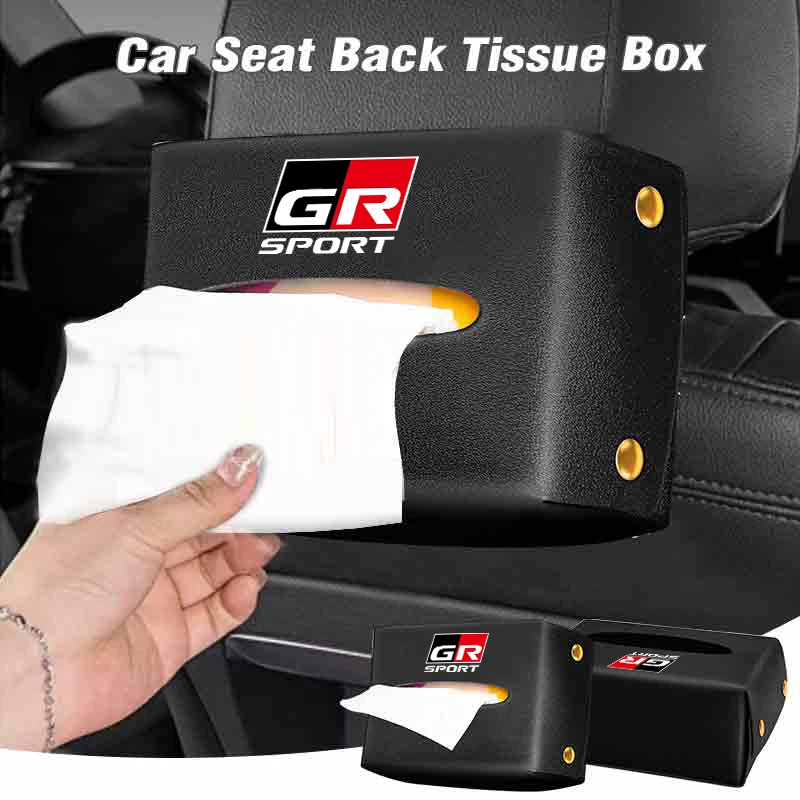 

Car Tissue Box Armrest Storage Case Seatback Napkin Holder Accessories For Toyota Crown GR Corolla YARIS L Auris C-HR Hilux Vios