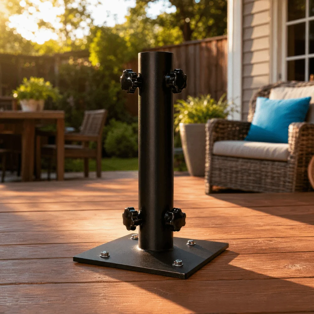 Multiple Scenarios Heavy Duty Umbrella Stand Multifunctional Portable Umbrella Base Metal Sturdy Table Parasol Stand Patio