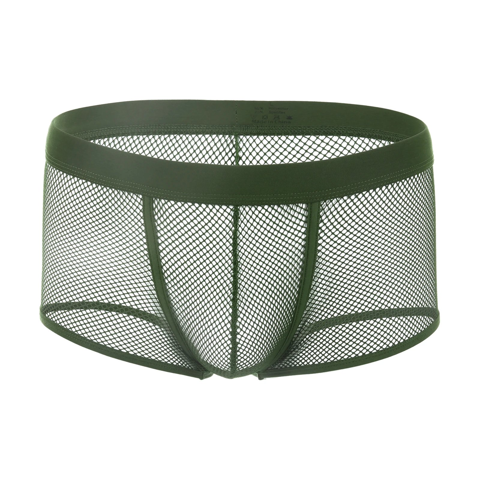 

Men Mesh Boxers Shorts Low-rise See Through Underwear Breathable Fitness Sports Underpants Sportswear Solid Colour Boxer