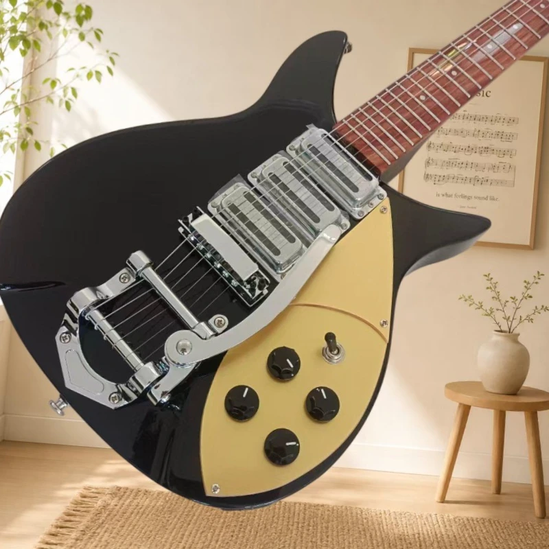 Milk Yellow 325 Electric Guitar Mahogany Body Maple Curved Retro Protective Plate British Popular Beginner  Unisex Free Shipping