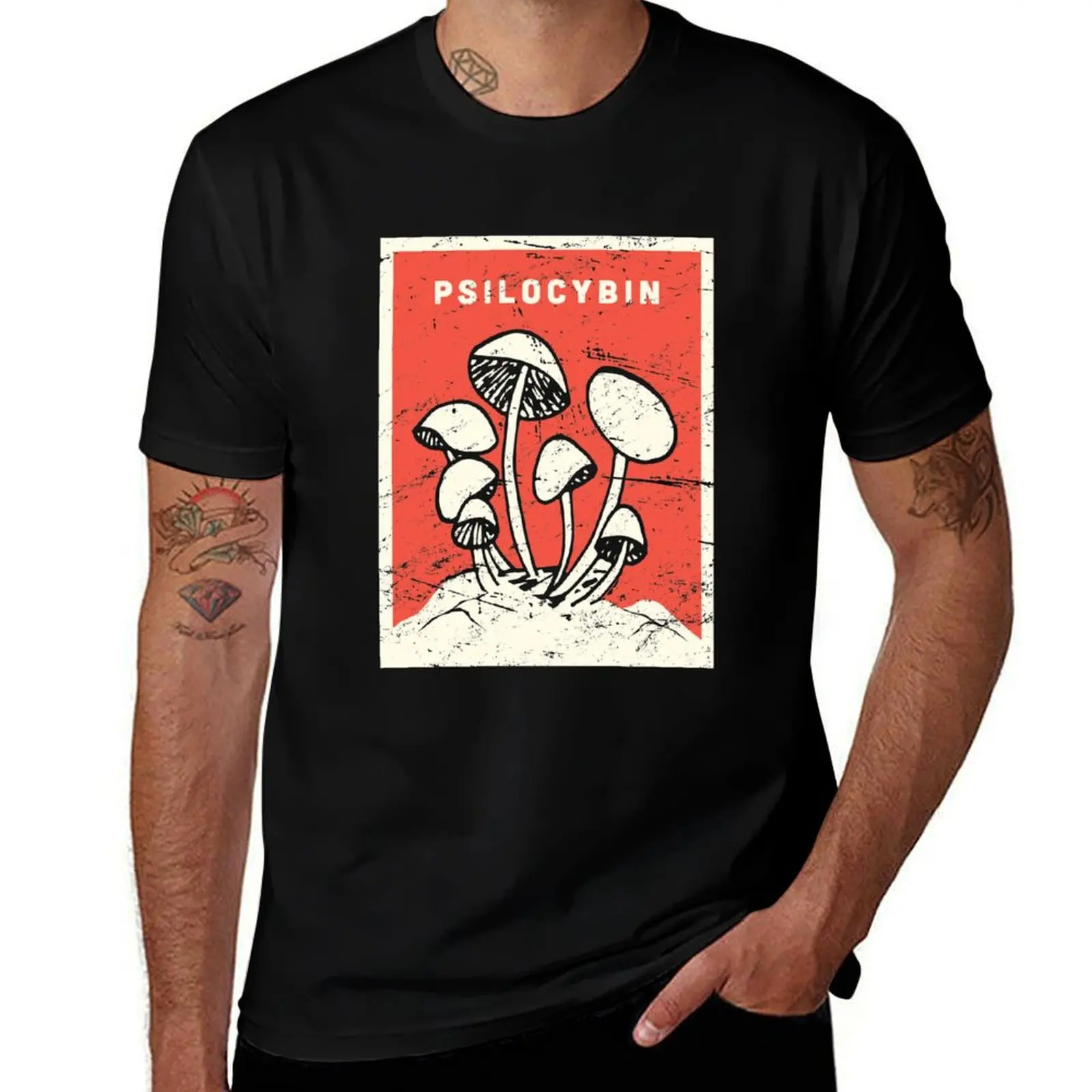 Psilocybin Shrooms - Magic Mushrooms T-Shirt Halloween Theme T-Shirt