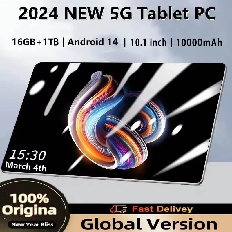 

2024 Global Original Tablet Pad Air Pro 16 ГБ 1 ТБ Планшет 10-ядерный Android 13 Планшетный ПК Dual SIM 5G Вызовы Wi-Fi Tablette Android