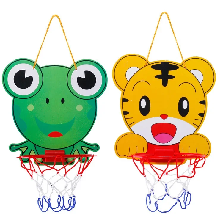 Portable Children Cartoon Animal Basketball Board Outdoor Indoor Hanging Basket Toys