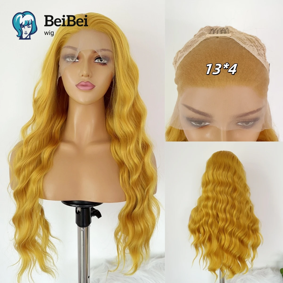 13*4 الذهبي الأصفر الدانتيل الجبهة الباروكات الطبيعية للنساء عام 26 بوصة طويلة مستقيم الاصطناعية الدانتيل الباروكة ل تأثيري شعر مستعار أشقر