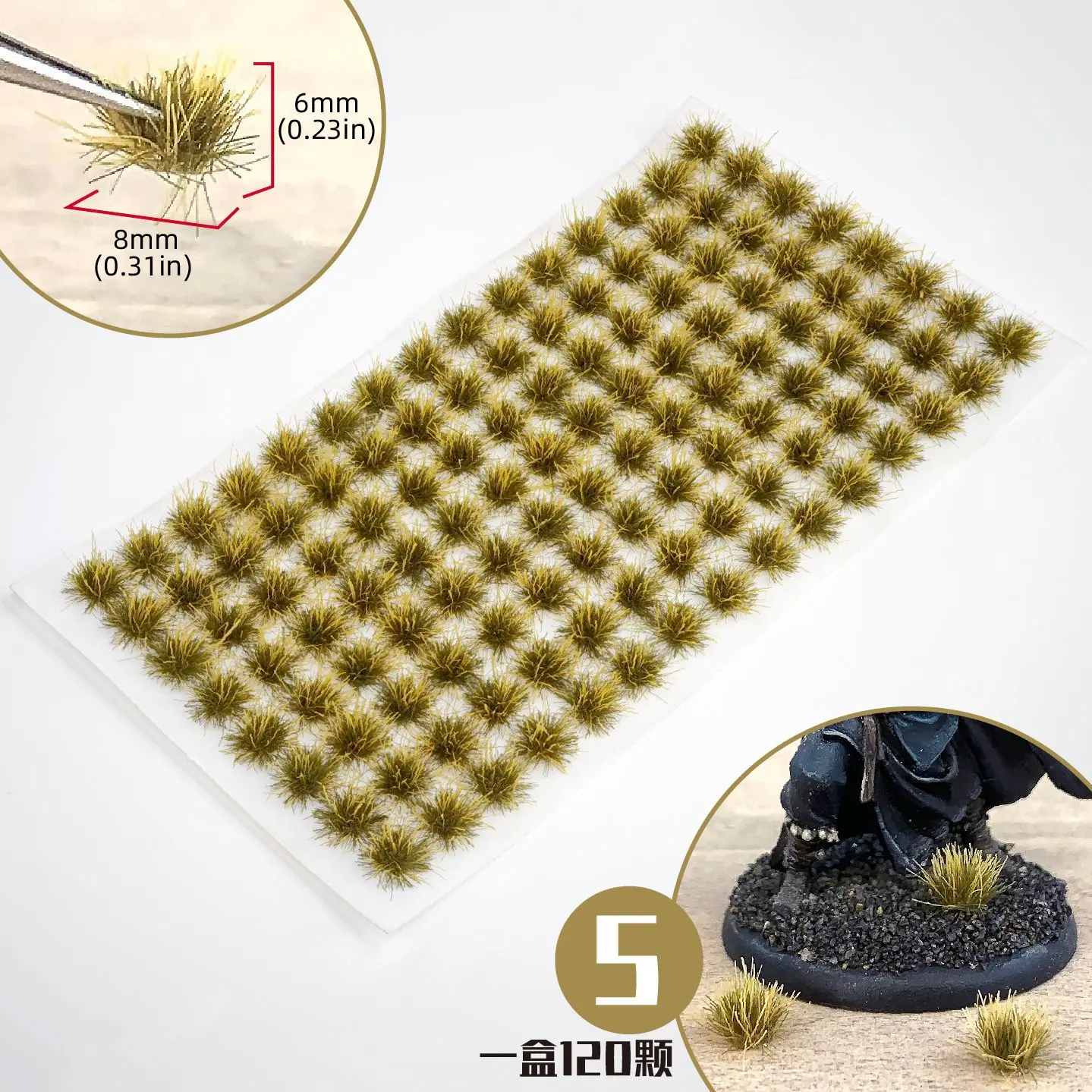 120pcs/box Static Grass Tuft Terrain Model Kit Miniature Shrubs Bushes for Train Landscape Military Sand Table Garden Layout