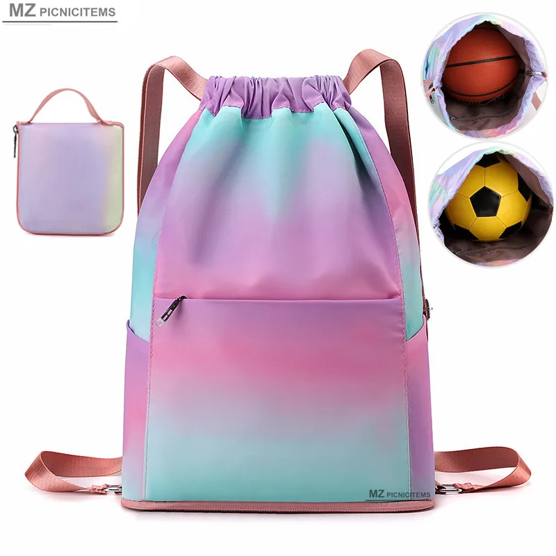 Mochila de gimnasio para hombre, para baloncesto, entrenamiento de fútbol, accesorios de Fitness, ligera, plegable, grande, para viajes al aire libre, bolsa deportiva para mujer