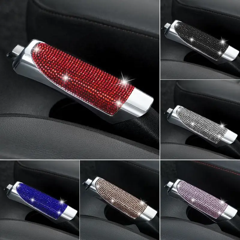 

Bling Car Handbrake Covers Universal Auto Gear Shift Collars Diamond Car Bling Accessories Interior for Woman