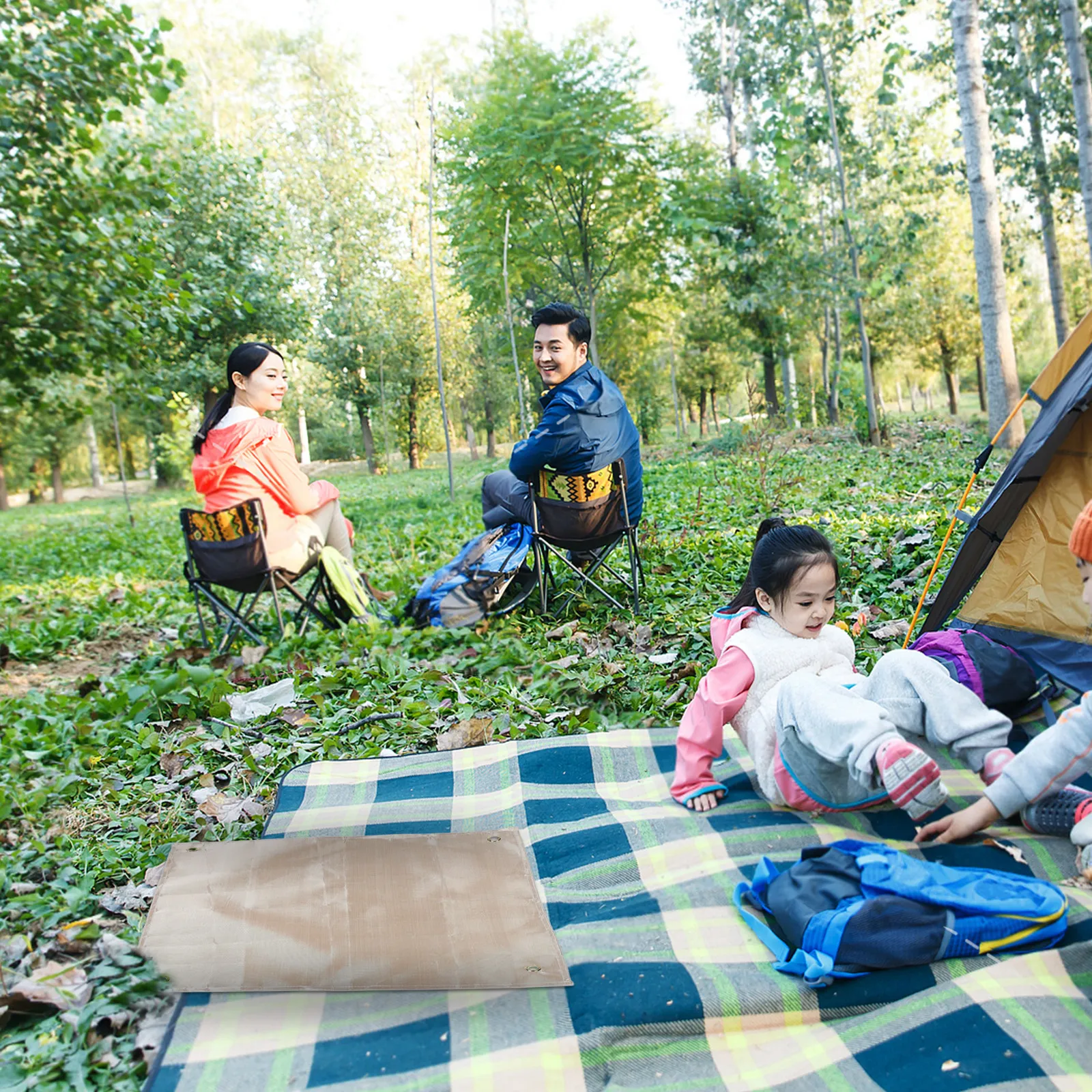 Camping Mat Fireproof Thermal Insulation Pad Fire Resistant Outdoor Blanket for Grill Fire Pit Tent Stove Bbq Portable Floor Mat