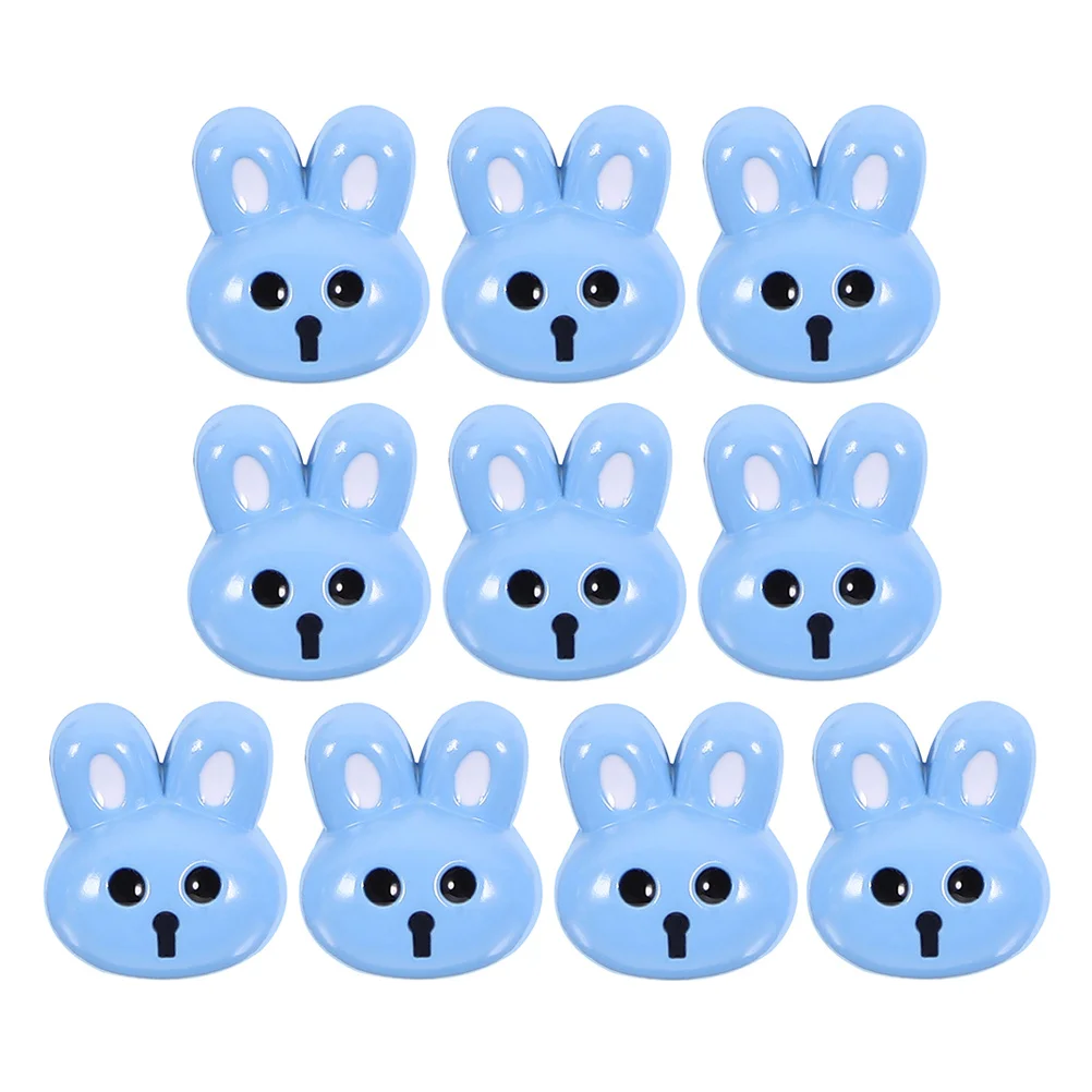 Boutons de lapin en résine 3D, 10 pièces, mignons boutons en forme de petit Animal pour bricolage, couture de vêtements, artisanat, Scrapbooking