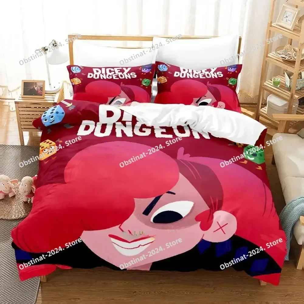 새로운 애니메이션 게임 다이시 던전 침구 세트 프린트 베드 세트 베개 커버 포함 싱글 더블 퀸 슈퍼 킹 사이즈