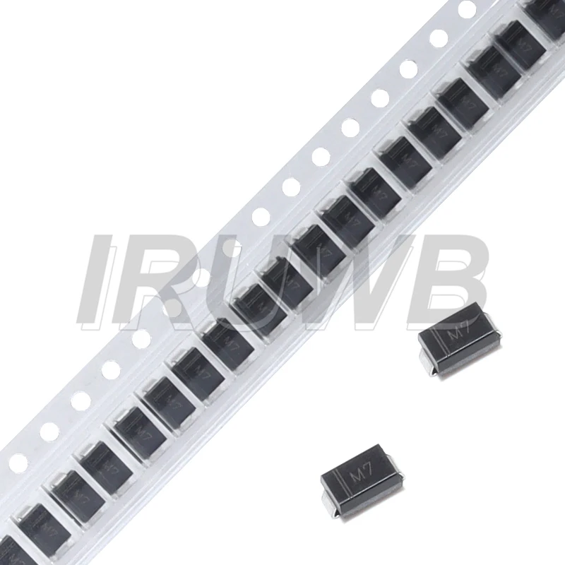 100pcs SMA 1N4007 IN4007 1A 1000V M7 IN4007 1N4007 4007 1A 1000V