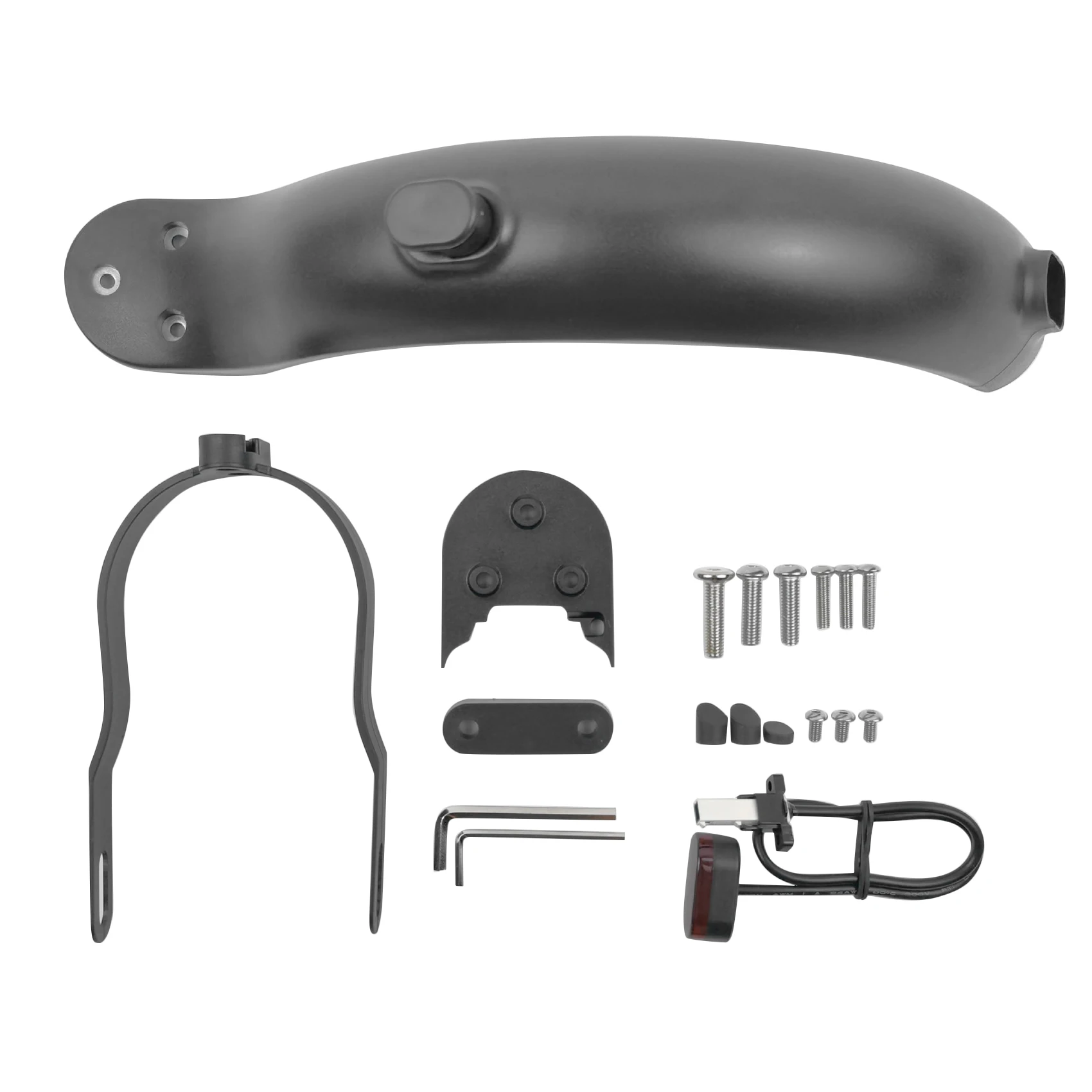 Modification 10 Inch Rear Wheel Mudguard Fender Guard + Bracket +Taillight for Xiaomi M365 1S