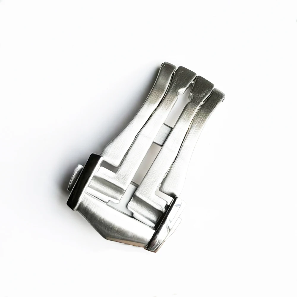 Edelstahl-Uhrenverschluss, Schmetterlingsschnalle, 16 mm, 18 mm, Metall-Faltschließe, Herren- und Damenuhr-Zubehör