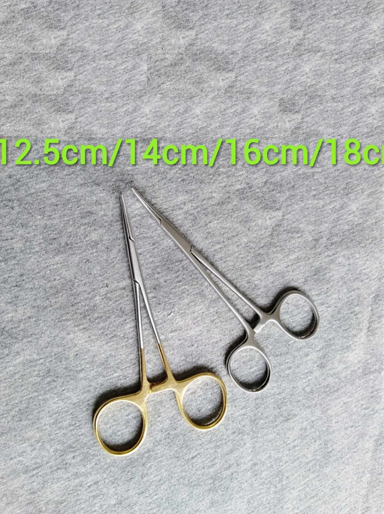 Roestvrijstalen hemostatische pincet 12,5 gouden handvat fijn hemostatisch apparaat Micro vasculaire pincet Dubbel ooglid plastic cosmetisch
