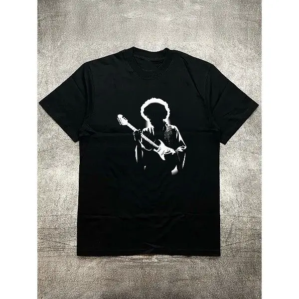 Camiseta de algodón Bla para hombre 220g con silueta de guitarras Slim Fit Nine Sve Length Henry Collar Youth Faion Primavera 2025