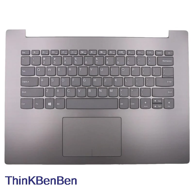 

US English Iron Gray Keyboard Upper Case Palmrest Shell Cover For Lenovo Ideapad 320 14 14ISK 14IKB 14IAP 14AST 5CB0N82321