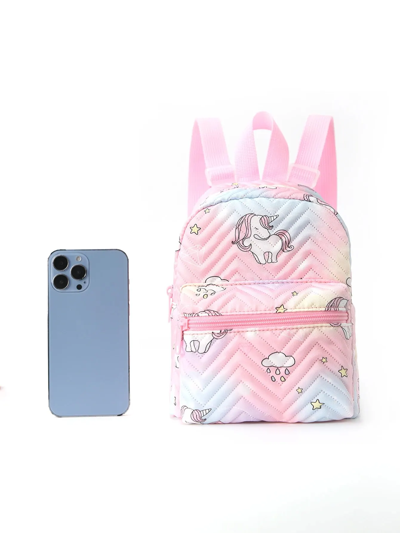 1pc Cute Cartoon Unicorn Print Children'S Backpack, Suitable For Girls, Students, Outdoor Travel, School, Holiday Gifts