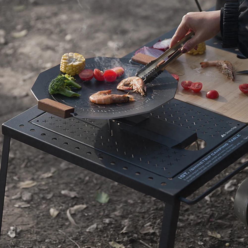 Tablero de mesa plegable para acampar, estante de vajilla para barbacoa, Picnic al aire libre, estufa de escritorio desmontable portátil, placa de almacenamiento para la serie IGT