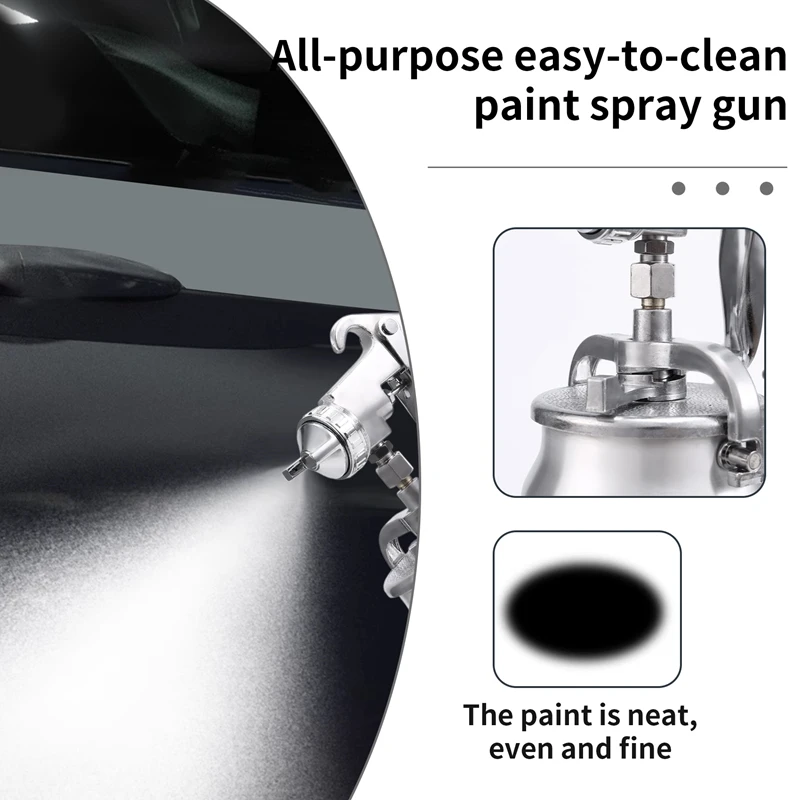 PQ-2 Paint Spary Gun Pressure Siphon Feed Spray Gun With 1000Cc Cup Nozzle Tip Size 2.0Mm For Automotive Household