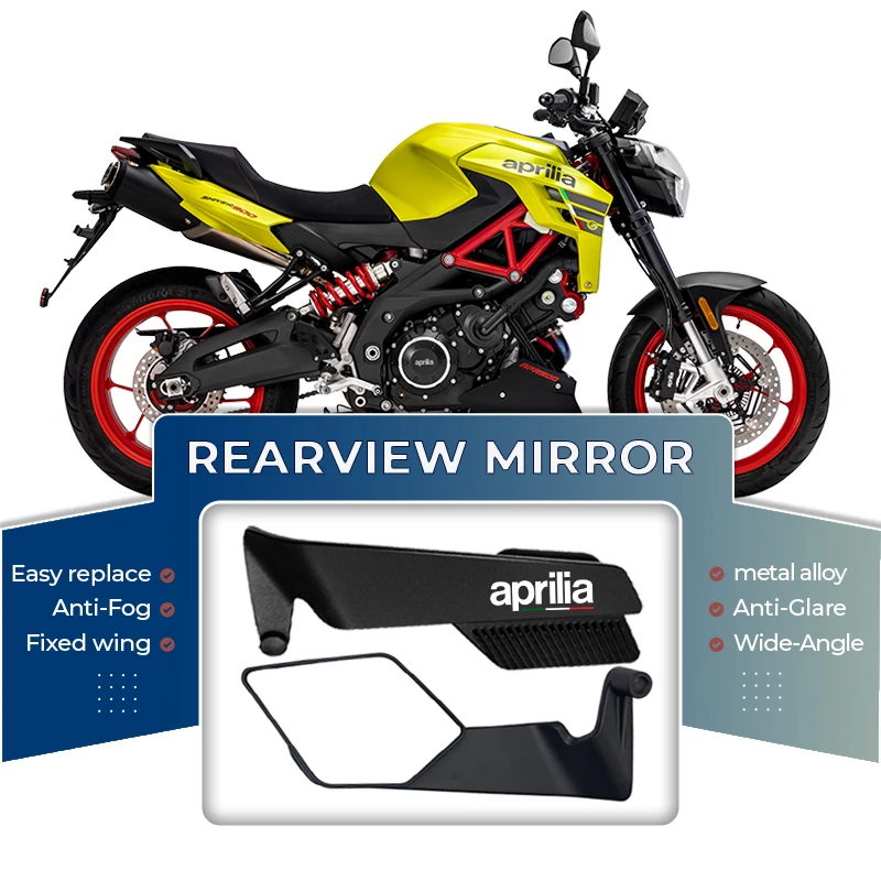 

A Pair Foldable Motorcycle Mirror Aluminum Alloy Wind Wing For Aprillia Tuareg 660 RSV4 RS 660 TUONO-V4 SRMAX Caponord