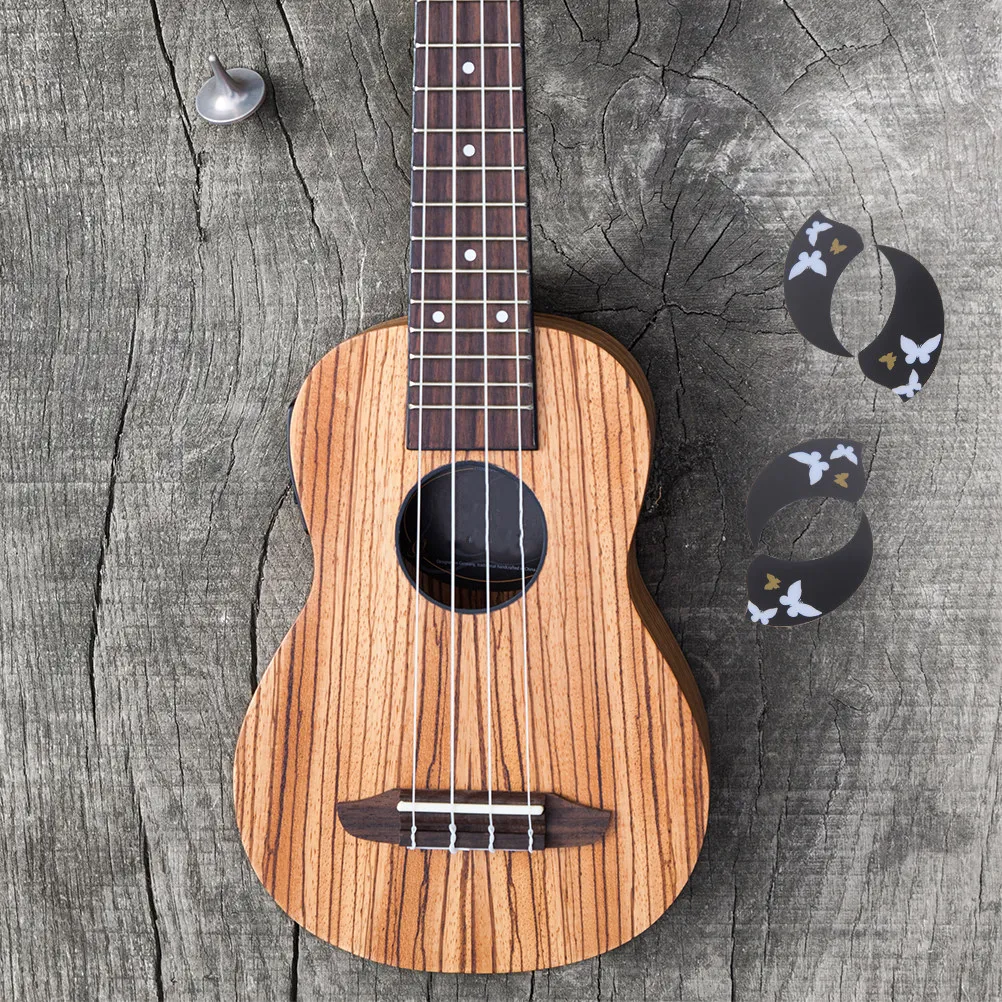 10Pcs Ukulele Butterfly Pickguard Sticker Protective Anti-Scratch Decal Exquisite Self Adhesive Guard Plate Decor Supplies