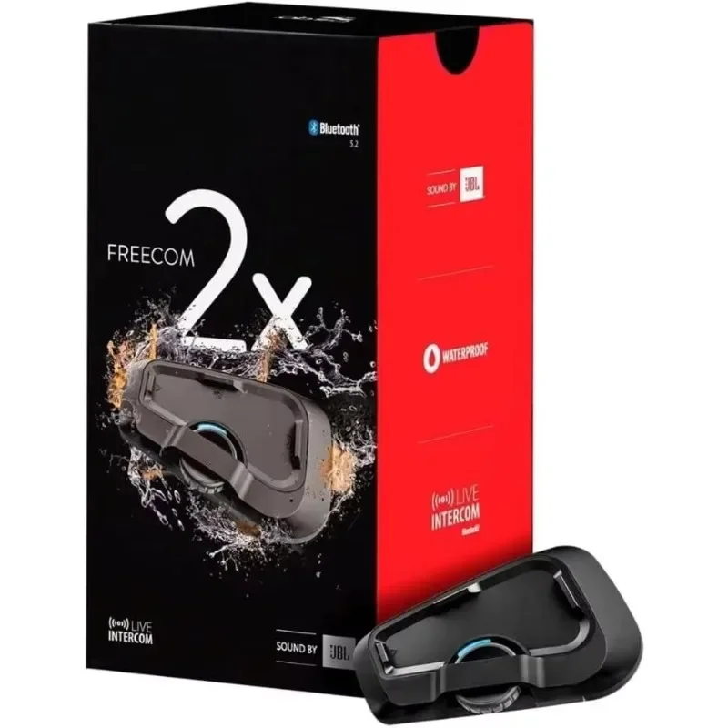 Factory Price  FREECOM 2X Motorcycle 2-Way Helmet Bluetooth Communication System Headset Intercom, Universal Bluetooth Connectiv