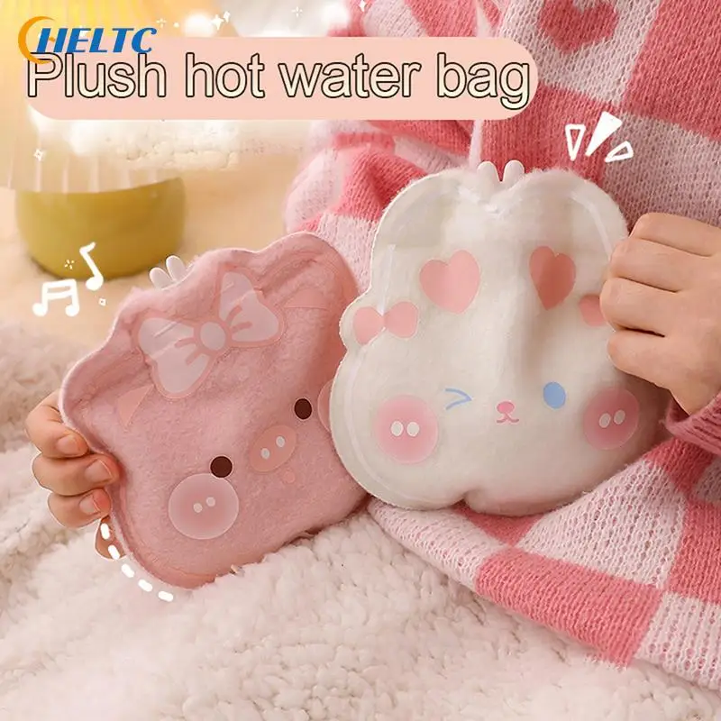 1*Cartoon Plush Water Filled Portable Special-Shaped Hot Water Bag Hand Warmer Reusable Warmer Plush Water Filled Hot Water Bag