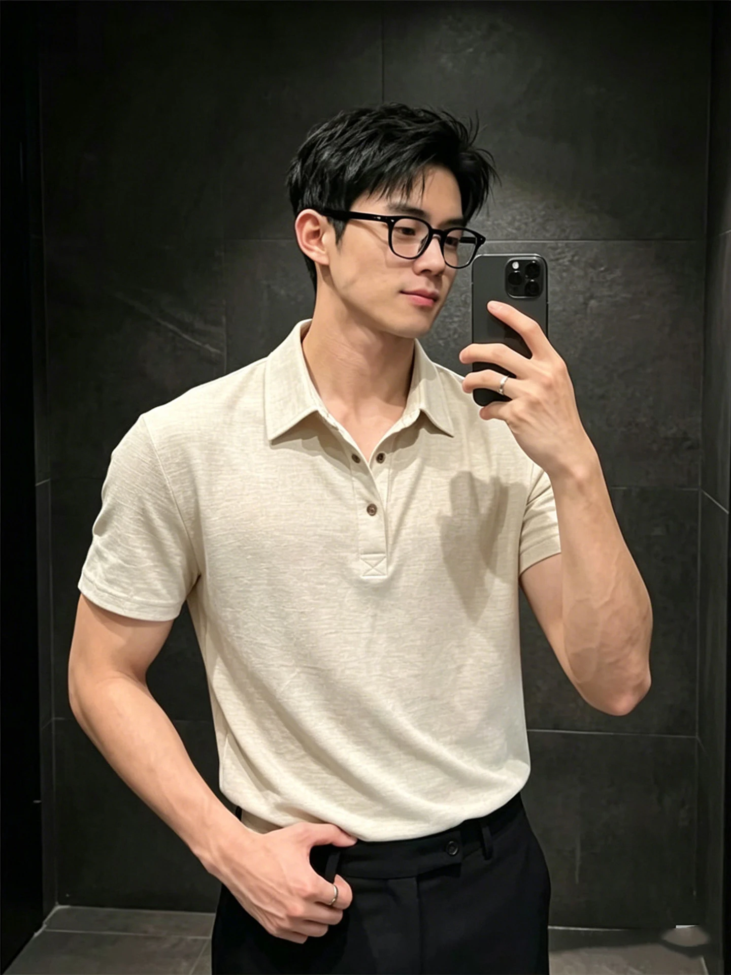 Men's Short Sleeve  Shirt Linen Simulation Ice Silk Breathable Comfortable Summer T-Shirt Clean Fit Style Casual Commute