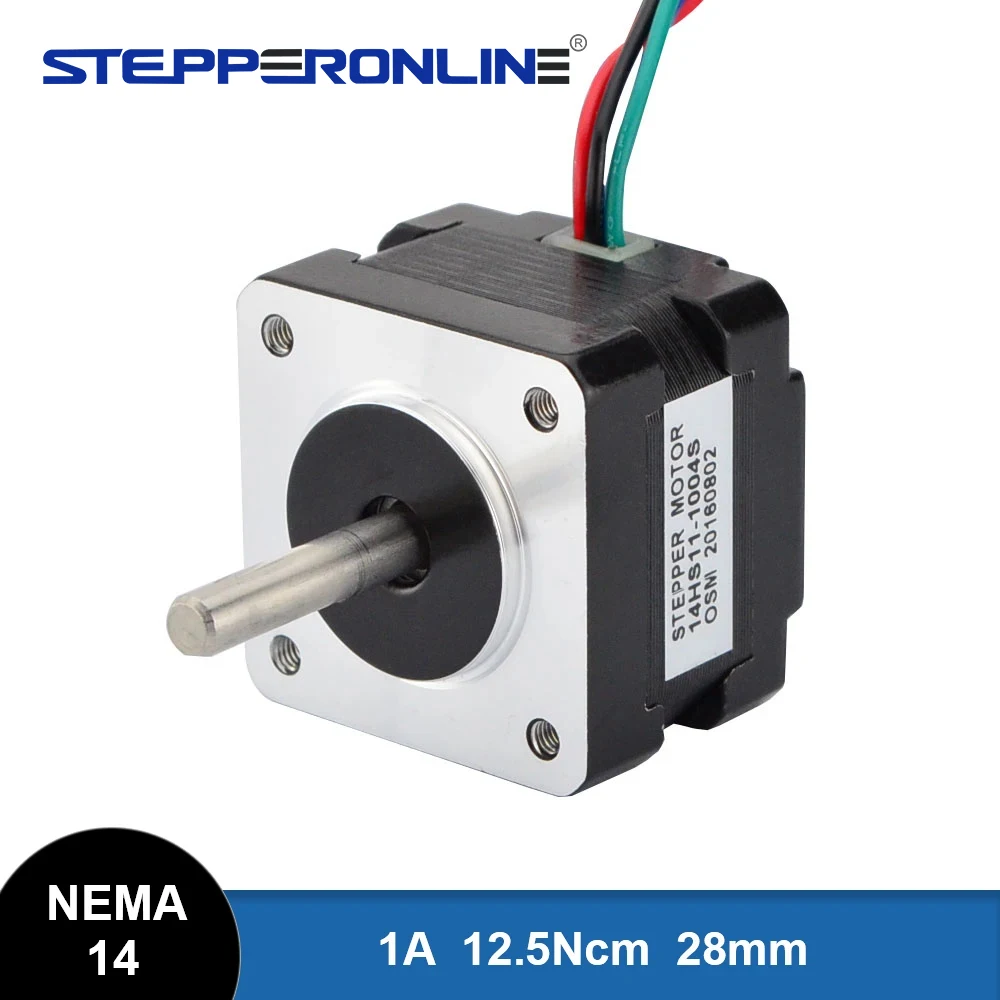 Nema 14 Stepper Motor Bipolar 1.8 Degree 12.5Ncm(17.7oz.in) 1A 4-lead 35x28mm 3D Printer CNC Robot