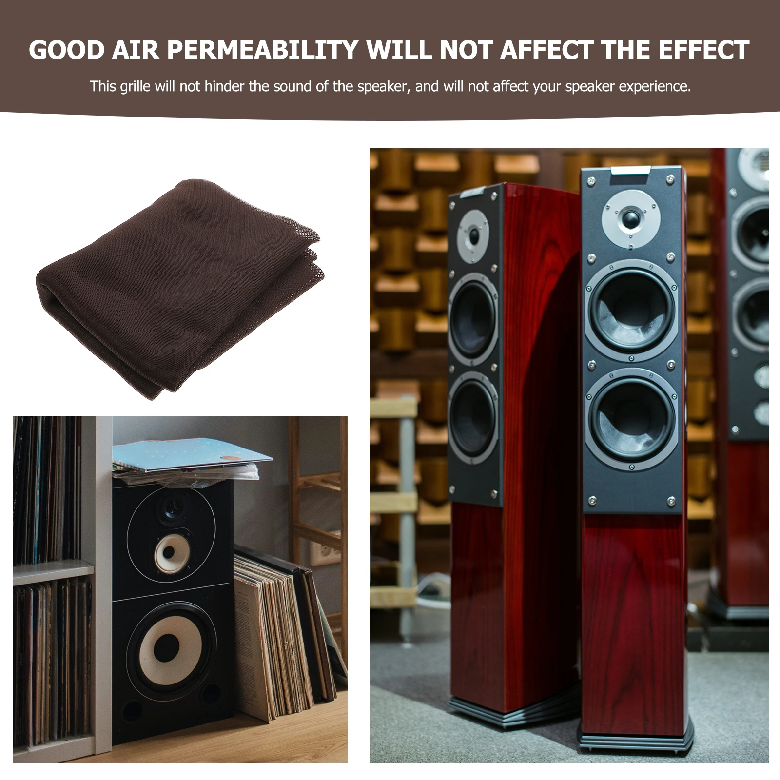 

Speaker Net Cover Dustproof Mesh Cloth Protection Speakers Acoustic Fabric Coffee Protective
