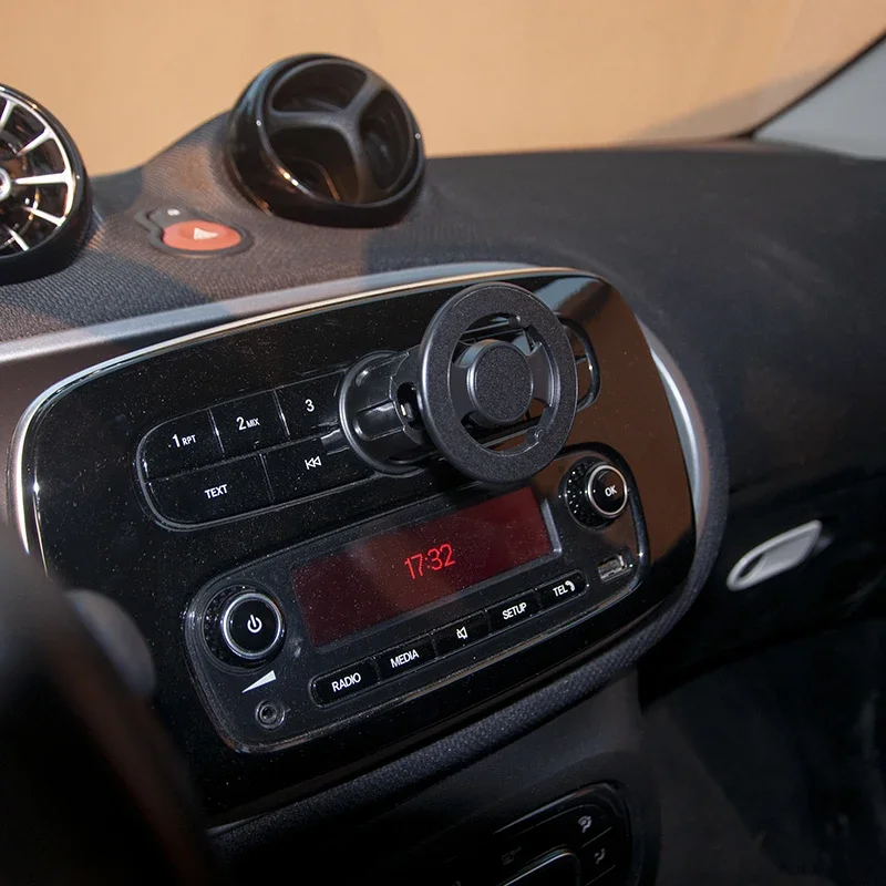 1set Car Magnetic Phone holder Dedicated For Mercedes Smart 453 W453 Fortwo Forfour Radio Panel,Interior Supplies