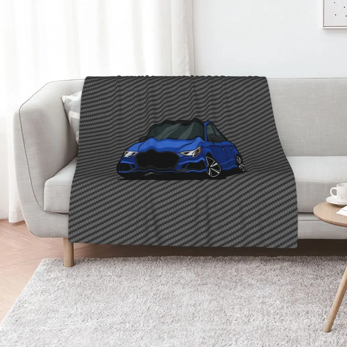 Blue RS3 with carbon fiber Throw Blanket Multi-Purpose Decoratives Summer Comforter Sofa Quilt Beautifuls Blankets