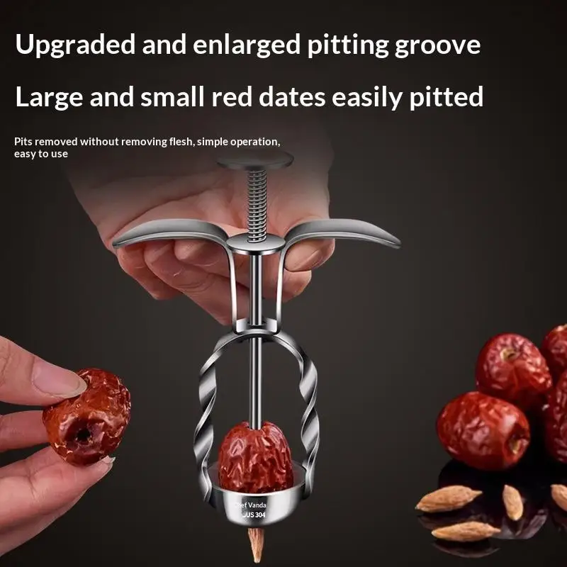 Multi Fruit Corer Pitting Tool Stainless Steel For Red Date Jujube Cherry Olive Hawthorn Pit Removal Kitchen Prep