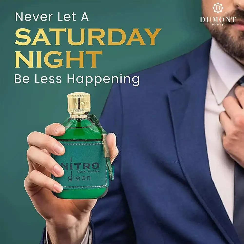 

100ml Green Arab Dubai Eau De Parfum Long-Lasting Middle Eastern Perfume for Men Women Fresh Woody Fragrance Stimulation Perfum