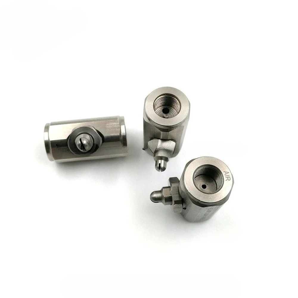 YS SS Non-adjustable Flat Fan Nozzle Mini Small Flow Fine Air Atomizing Nozzle for Industrial Cooling & Humidification