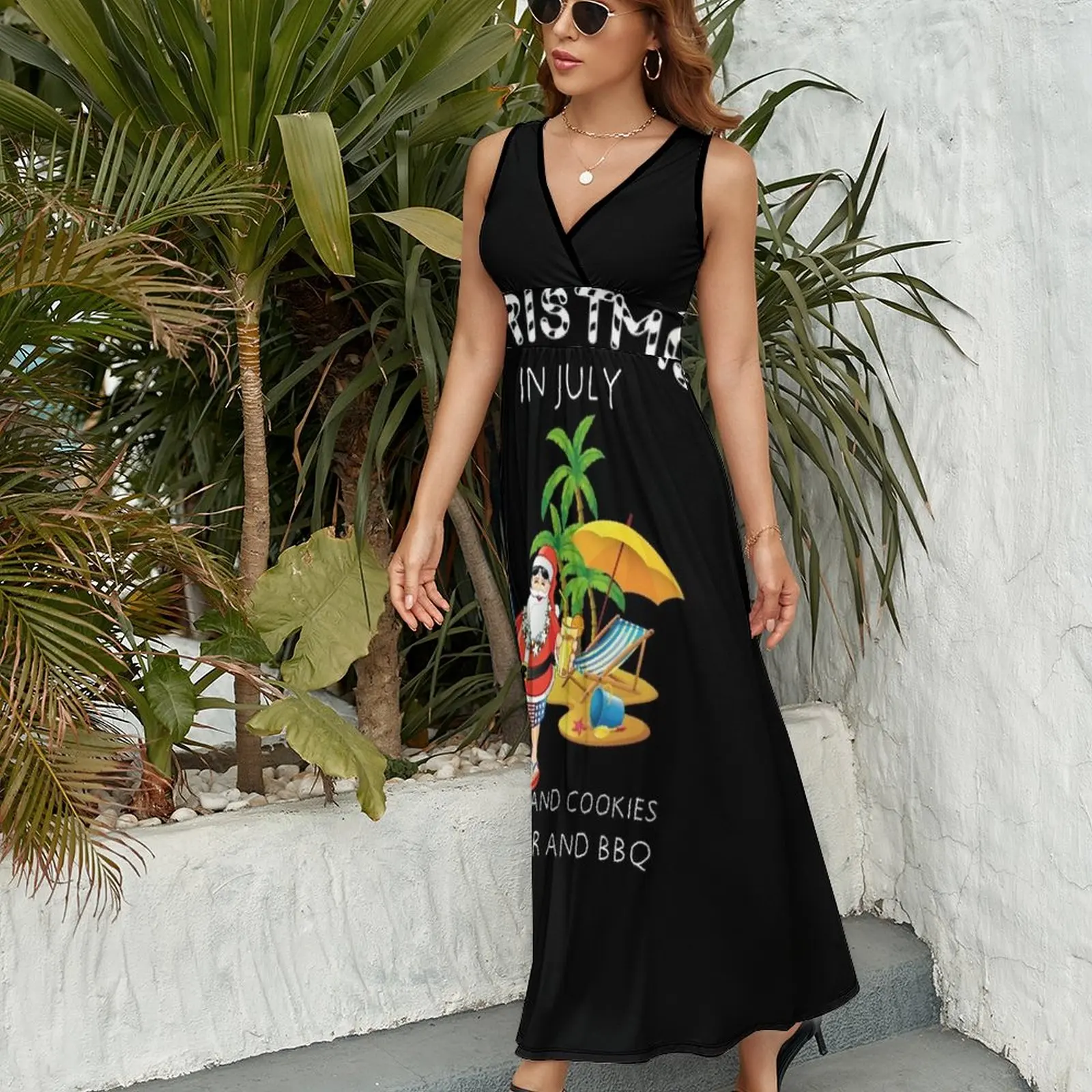 Christmas in july Sleeveless Dress dress party evening elegant luxury celebrity Dress women