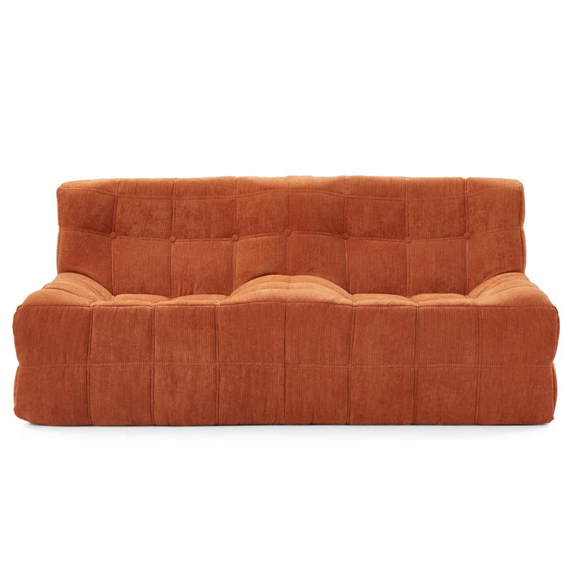 

Retro style, waffle, lazy, sofa, simple, square, living room, balcony, cream, medieval style