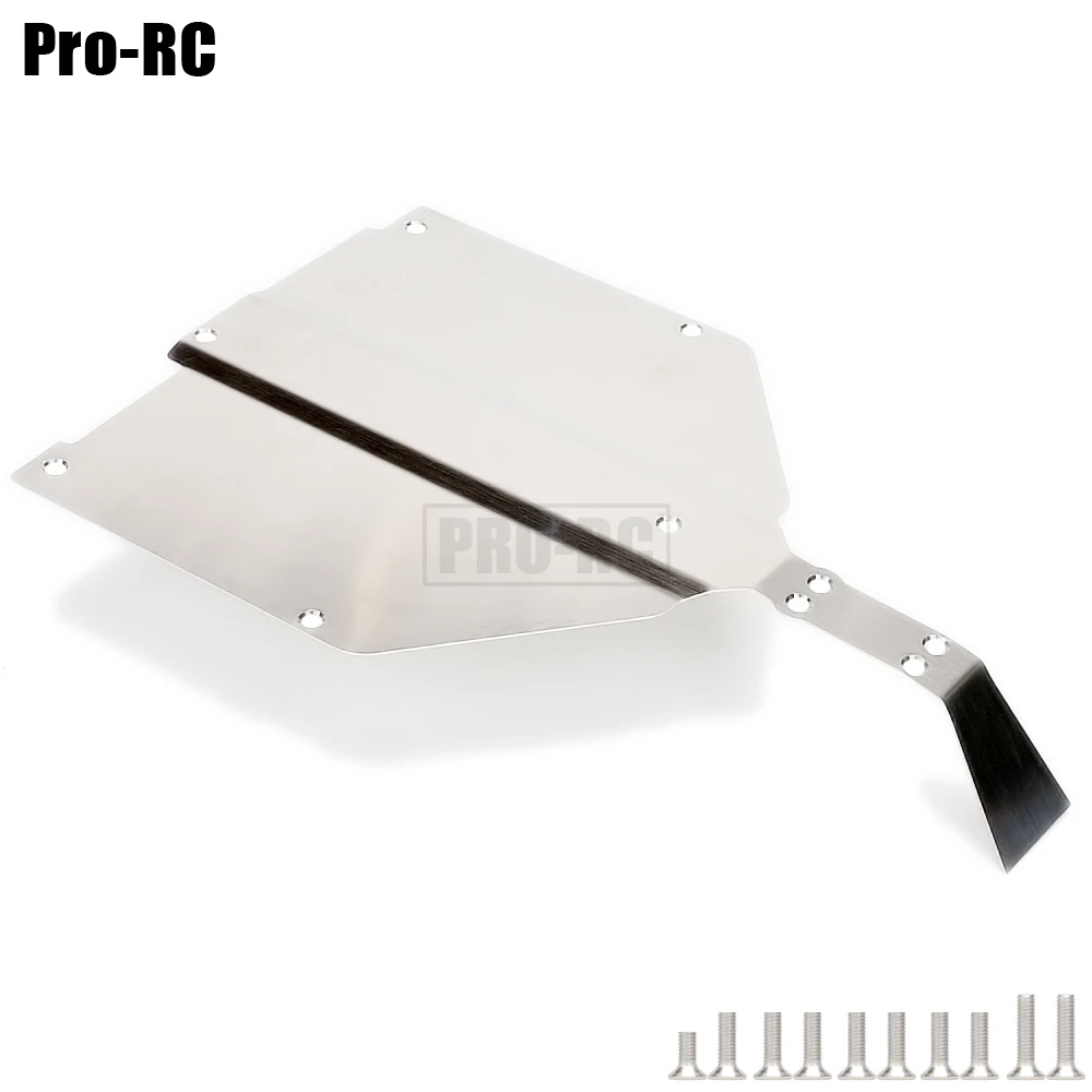 1Set Stainless Steel Chassis Protector Guard Armor Skid Plate for RC Car 1/10 Team Losi Baja Rock Rey Strengthen DIY Parts