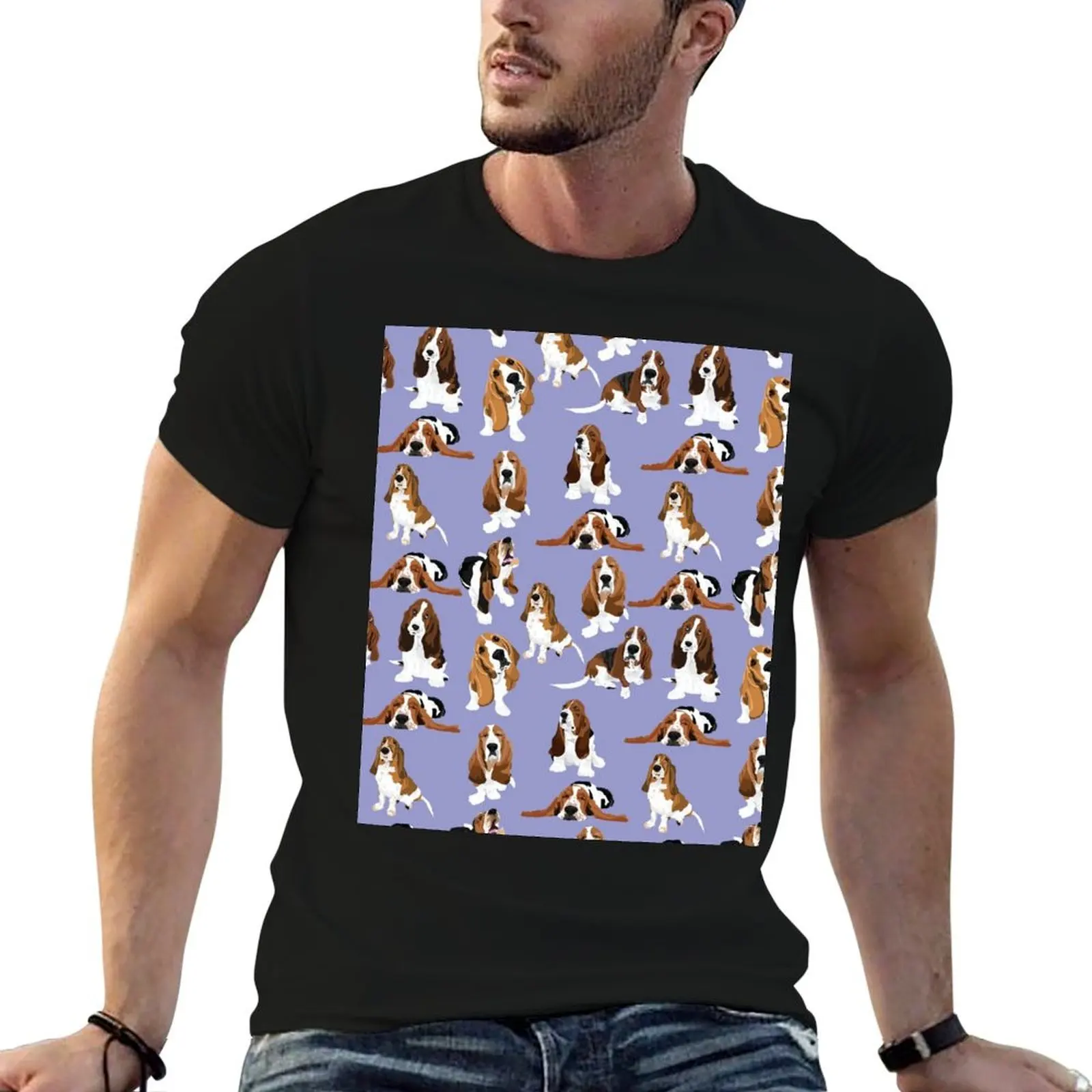 Basset Hounds T-Shirt graphics graphic t shirt vintage oversized t shirt men