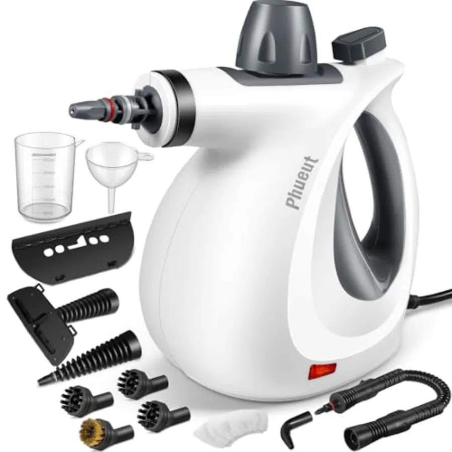 Prurized Handheld Multi-Surface Natural Steam Cleaner with 12 pcs Accories, Multi-Purpose Steamer for Home Use, Steamer for Cle