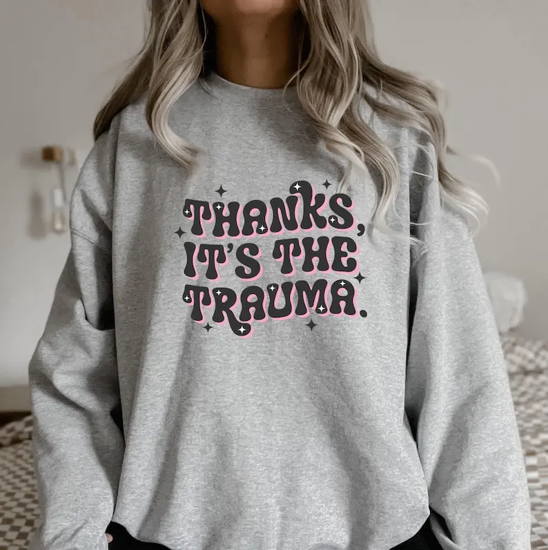 شكرًا إنها الصدمة مضحك الصحة العقلية خطابات طباعة البلوز Ental Illness العلاج أولي و بيني الكبار مطابقة النساء #1