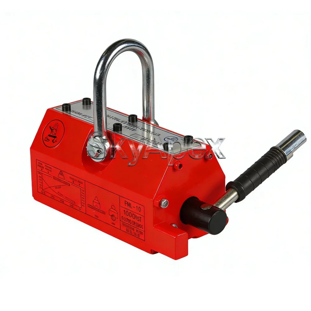 3 Ton Heavy Duty Cast Iron Lifting Magnet New Permanent Magnetic Lifter Crane 3-Year Warranty Ergonomic Handle Food Shop Use