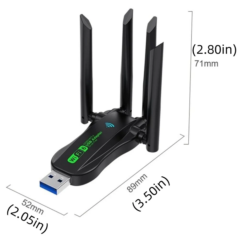 AX900 ثنائي النطاق WiFi6 USB محول 4 هوائي بلوتوث 5.4 900Mbps واي فاي دونغل استقبال واجهة USB بطاقة الشبكة اللاسلكية