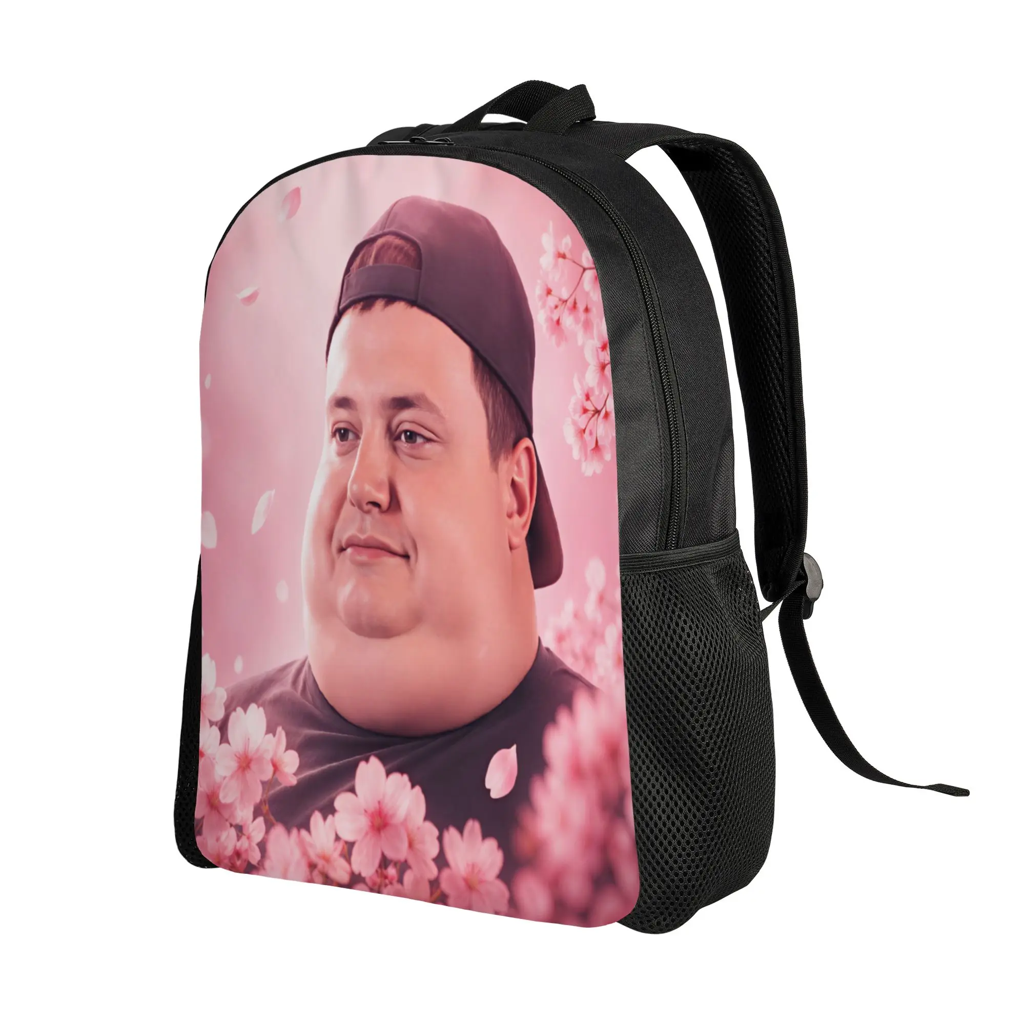 Mellstroy peach blossom Backpack  Male Polyester College Backpacks Large Modern School Bags Rucksack