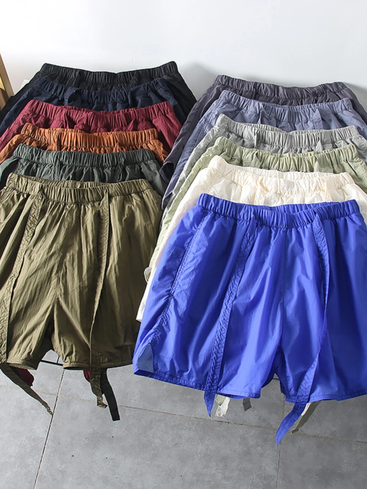 

Легкие Qui Dry Functional Wind мужские летние уличные спортивные повседневные брюки пять четвертей модные молодежные свободные брюки